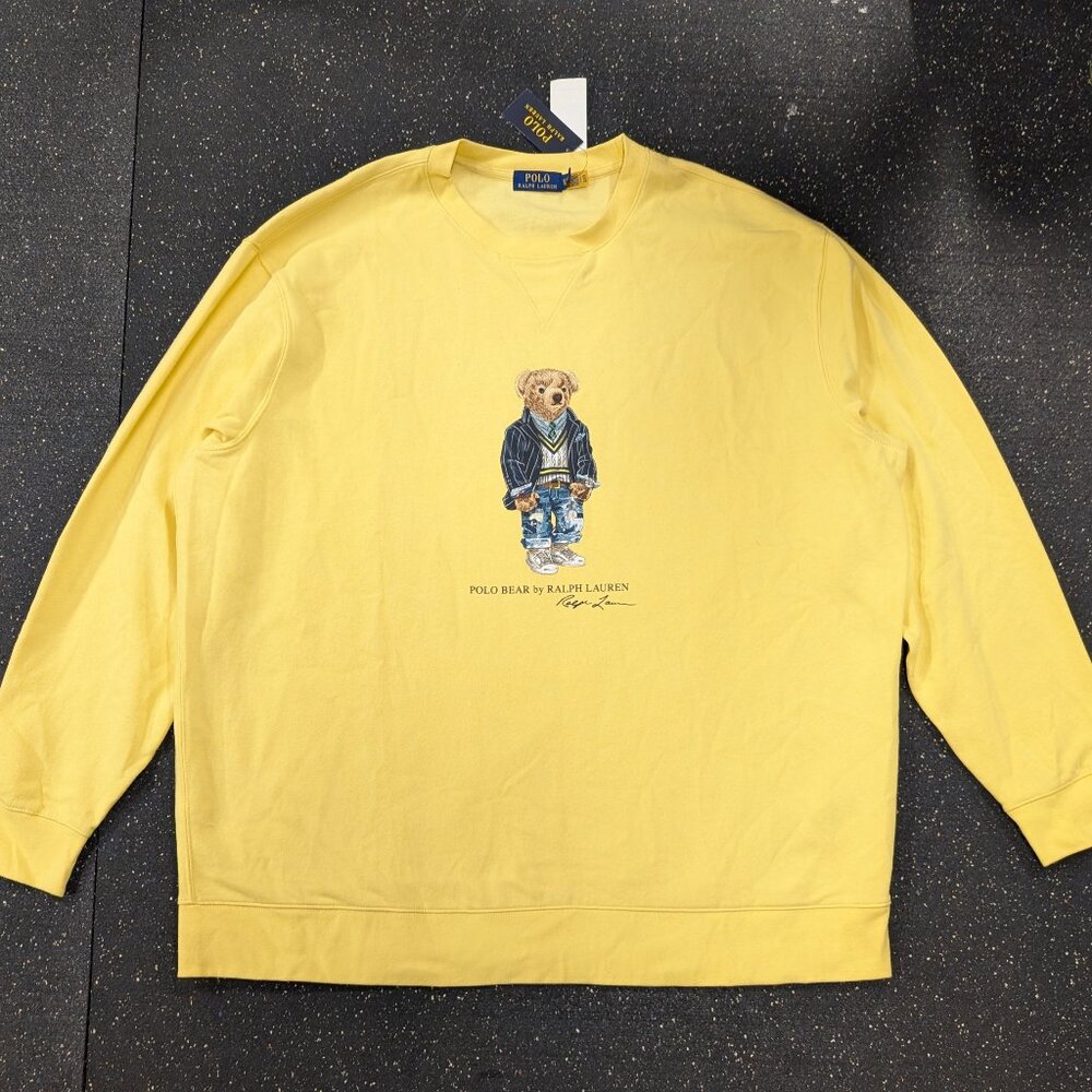 Ralph Lauren Yellow Polo Bear Crewneck Sweater